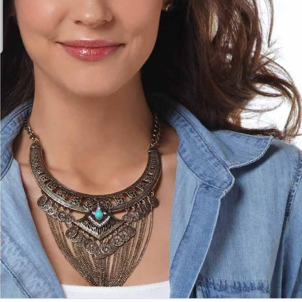 Park Lane| Pharaoh Necklace| Turquoise